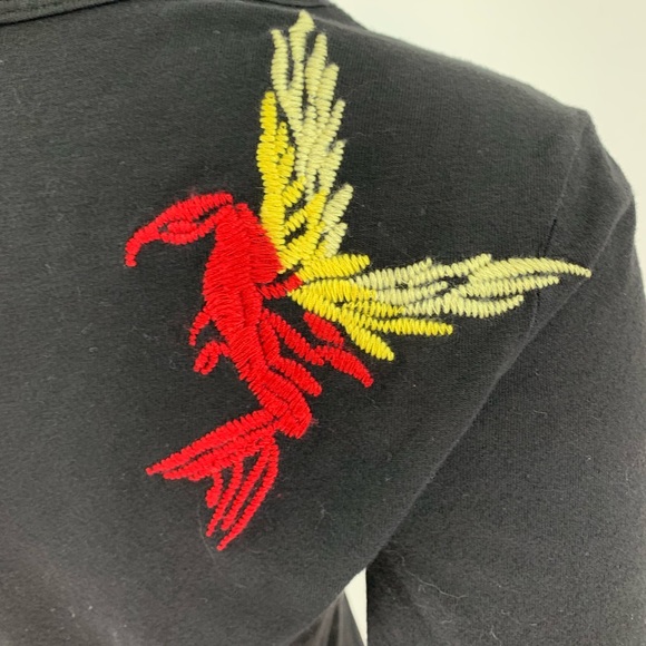 🎊HP🎊Bella Carra/ Black  Red Green Embroider Rose - Picture 8 of 8